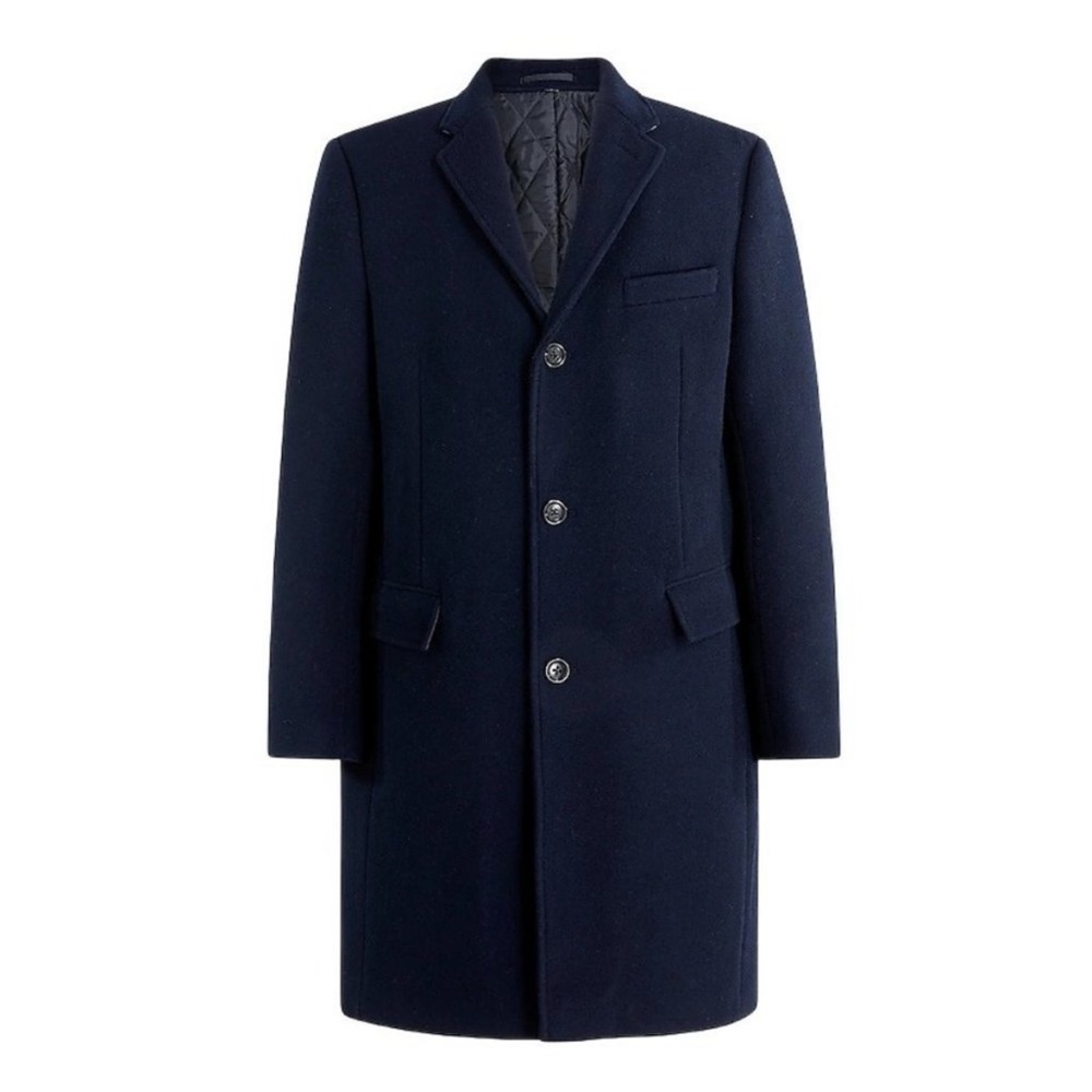 J.Crew Factory Mens Thompson Coat Classic Navy  Wool Blend 34 (XS-S)